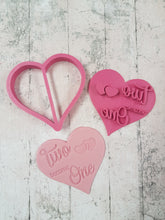 "Two Hearts become One" stamp and heart cutter
