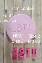 Numbers Set Font 2 Size 3