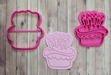 'Cake with Candles' Cutter & Imprint